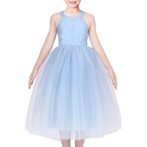 Sunny Fashion Girls Dress Glitter Sequin Wedding Bridesmaid Pageant Size 4-14