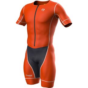 Zimco Triathlon Tri Suit - Men's Classic Short Sleeve Skinsuit Trisuit Racesuit Triathlon Aero Suit Swim Bike Run