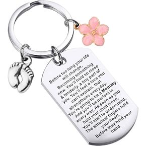 MYOSPARK New Mommy Keychain Pregnancy Announcement Keychain You're Going To Be a Mommy Keychain Mommy To Be Gift