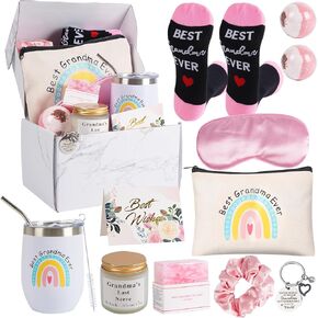 12 Pieces Grandma Birthday Gift Box Best Grandma Gifts Box, Grandma Christmas Gifts from Grandchildren, Great Grandma Gifts Christmas Gifts Thoughtful Gifts from Granddaughter/Grandchildren/Grandson