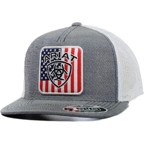 ARIAT Men's Flexfit 110 USA Flag Snapback, Denim