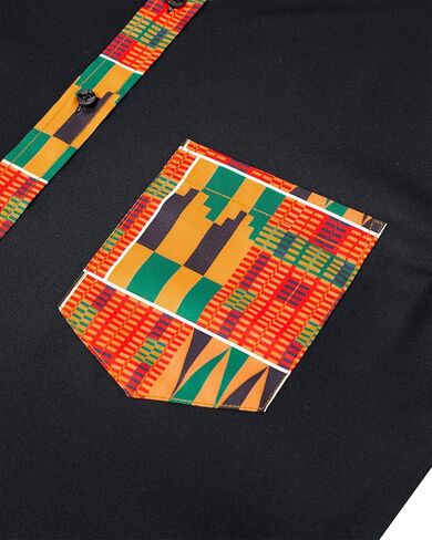 قمصان J.VER الرجالية ذات الياقة اليوسفي كاجوال وأزرار سفلية وأكمام طويلة مع جيب in Kuwait