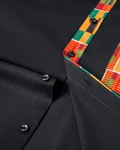 قمصان J.VER الرجالية ذات الياقة اليوسفي كاجوال وأزرار سفلية وأكمام طويلة مع جيب in Kuwait