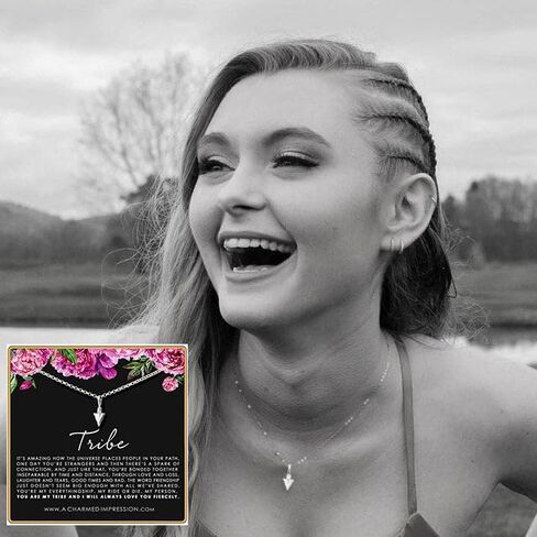 قلادة رأس السهم ذات الانطباع الساحر • قلادة قبيلة أفضل صديق • هدية أخت الروح • سحر رأس السهم • مجوهرات الصداقة • سهم فضي أو ذهبي in Kuwait