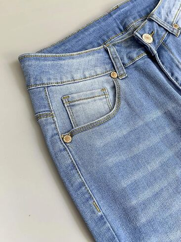 Aodrusa Womens Skinny Moto Jegging Jeans Denim Slim Fit Mid Rise Stretch Pencil Pants in Saudi Arabia