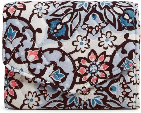 Vera Bradley RFID Mini Tri-Fold Wallet in Cotton, Lisbon Medallion in Saudi Arabia