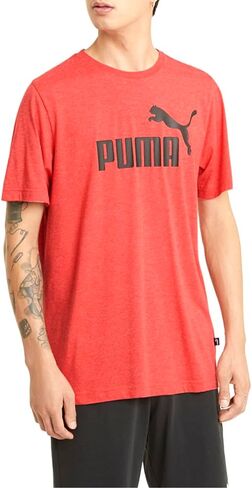 PUMA mens Essentials Heather Tee Shirt, High Risk Red, Large US in Saudi Arabia