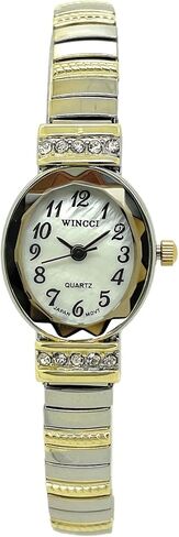 Wincci Ladies Elegant Classic Small Oval Stretch Elastic Band Fashion Watch in Saudi Arabia