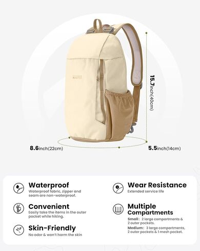 حقيبة نهارية للمشي لمسافات طويلة من OutdoorMaster، حقائب ظهر كتف مفردة ومزدوجة قابلة للتعديل، حقيبة حبال خفيفة الوزن، حقيبة ظهر للسفر على الكتف على الجسم في الهواء الطلق للنساء والرجال - أسود in Saudi Arabia