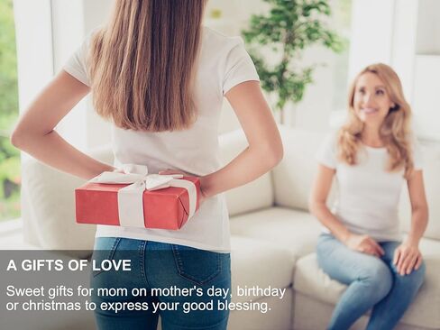 OFGOT7 Mother Daughter Necklace, Sterling Silver Infinity with Heart Necklace, Mom Necklace from Daughter, Birthday Jewelry in Kuwait