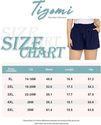 TIYOMI Plus Size Shorts for Women Elastic Waist Casual Summer Shorts Drawstring Lightweight Beach Short Pants with Pockets in Saudi Arabia
