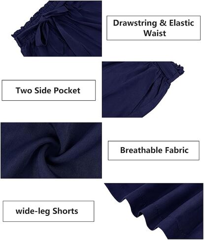 TIYOMI Plus Size Shorts for Women Elastic Waist Casual Summer Shorts Drawstring Lightweight Beach Short Pants with Pockets in Saudi Arabia