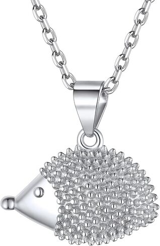 ChicSilver 925 Sterling Silver Cat/Shark/Hedgehog Pendant Necklace Cute Animal Jewelry for Women Teen Girls Mother's Day Gift in Saudi Arabia