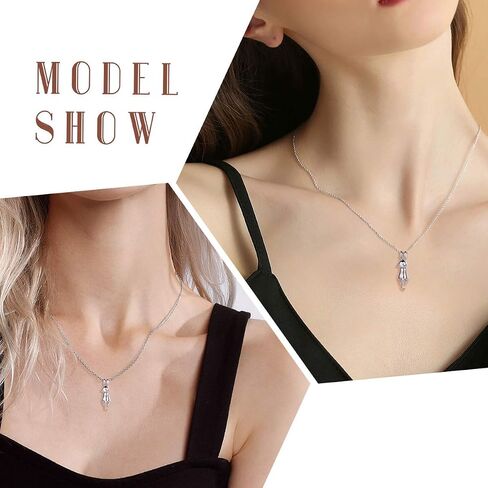 ChicSilver 925 Sterling Silver Cat/Shark/Hedgehog Pendant Necklace Cute Animal Jewelry for Women Teen Girls Mother's Day Gift in Saudi Arabia