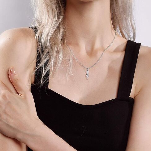 ChicSilver 925 Sterling Silver Cat/Shark/Hedgehog Pendant Necklace Cute Animal Jewelry for Women Teen Girls Mother's Day Gift in Saudi Arabia
