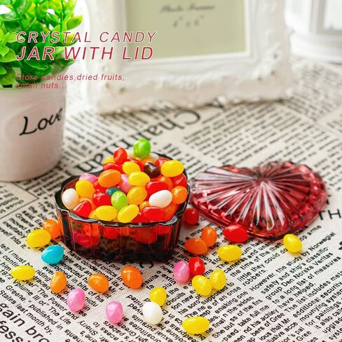 صندوق مجوهرات زجاجي كريستال، برطمانات صيدلية كريستال، صندوق حلوى مع غطاء، جرة حمام زجاجية للتخزين، أقراط نسائية مغطاة بقلادة صندوق تخزين حلية الصدر للنساء والأم والزوجة هدية عيد الميلاد in Kuwait