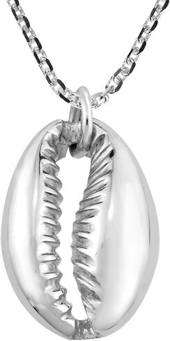 Unique Beach Inspired Cowrie Shell .925 Sterling Silver Pendant Necklace in Saudi Arabia