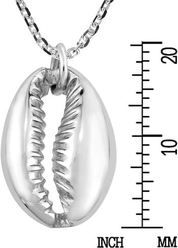 Unique Beach Inspired Cowrie Shell .925 Sterling Silver Pendant Necklace in Saudi Arabia