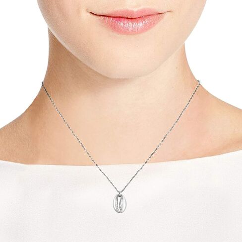 Unique Beach Inspired Cowrie Shell .925 Sterling Silver Pendant Necklace in Saudi Arabia