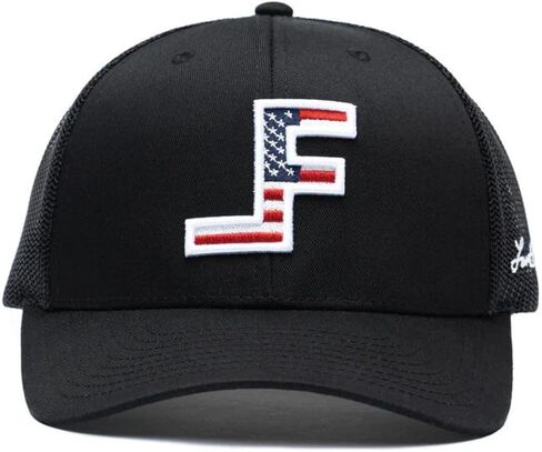 Lane Frost Patriot 3D Logo Adjustable Snap Back Baseball Cap, Black, Black, One size in Saudi Arabia
