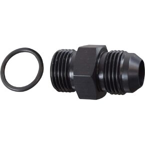 ICT Billet -10AN Flare to 10 Oring ORB Male Fuel Pump Rail Adapter Fitting Flare Hose Plumbing Oil Straight Thread Regulator Port Fluid End Black Anodized F10AN100R