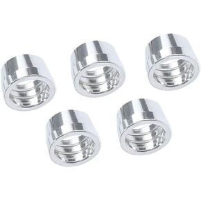 Silver Aluminum -6 AN Olive Inserts fit for AN6 PTFE Teflon Fuel Line Hose End Fitting, Pack of 5