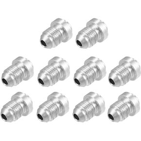 X AUTOHAUX Car Auto 10AN Male Weld on Fitting Bung Hose Adapter Fuel Oil Aluminum Alloy Silver Tone Pack of 10
