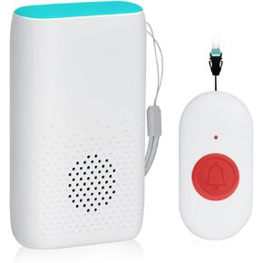 Wireless Caregiver Pager Nurse Alert System SOS Call Button Vibration Pager Nurse Calling Alert System with 58 Melodies 4 Adjust Volume Levels for Patients Seniors Elderly Monitoring at Home