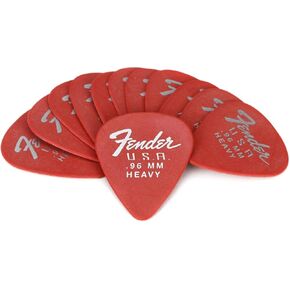 Fender Dura-Tone Delrin Guitar Picks 351 Shape, Olympic White, 0.71mm, 12-Pack