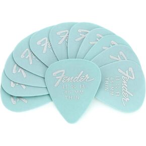 Fender Dura-Tone Delrin Guitar Picks 351 Shape, Olympic White, 0.71mm, 12-Pack