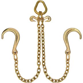 VULCAN Towing Chain Bridle - 8 Inch J Hooks - Grade 70 Chain - 40 Inches Long - 4,700 Pound Safe Working Load