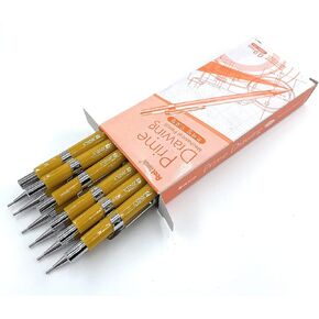 قلم رصاص ميكانيكي جيدو للصياغة 0.9 مم متوسط ​​النقطة HB #2 الرصاص مع طرف ممحاة أسطوانة صفراء لكتابة رسم الرسم. عبوة من 12 قلم رصاص in Kuwait