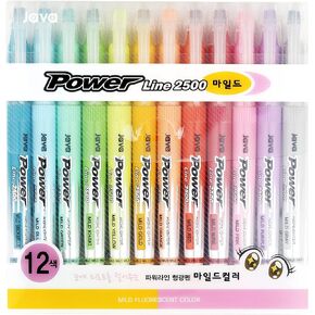 JVPEN Highlighter Office Supplies - rainbow pastel Highlighter brush Chisel Tip Pens (Mild colors 12 pens set)