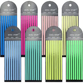 Transparent Highlighter Tape, 1280pcs Translucent Sticky Notes Tabs Long Highlighting Strips Page Markers Index Tabs for Annotating Books Emphasizing Note Taking