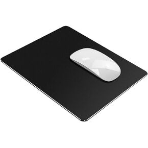 Vaydeer Ultra-Thin Aluminum Mouse Pad Double Side Design Mouse Mat for Office and Gaming, Waterproof Hard Metal Mouse Pad, Large Silver,11.81X9.45 Inch…