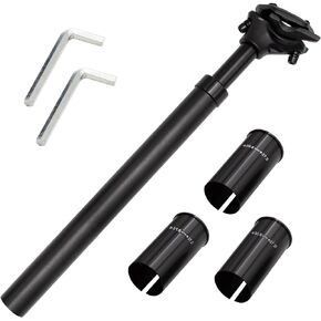 Bicycle Suspension Seatpost 27.2 x 350mm with Bicycle Seatpost Spacers 28.6mm 30.9mm 31.6mm Compatible with Road Bike MTB BMX