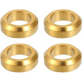 4 Pcs M6x5.5 Universal Bicycle Bolt Brake Screw Washer Bolts - MTB Mountain Bike Bicycle Concave Convex Balancer - Titanium Alloy Gold Tone