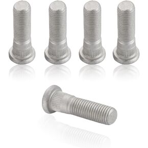 5 PCS Car Wheel Lug Bolts, Waterproof Metal Vehicle Wheel Screws Accessories Compatible with Geo Pontiac Lexus Scion Toyota Chevrolet OEM #9094202049 90942-02017 610-266 610-266.1 (Silver)