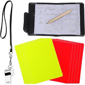 Toyvian Soccer Referee Cards Soccer Red Cards Yellow Cards Referee Whistles Referee Wallet Referee Cards Set Professional Referee Cards Football Referee Warning Cards Referee Accessory