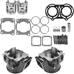 64mm Bore Cylinder Piston Gasket Top End Kits Replacement for Yamaha Banshee 350 YFZ350 2GU-11311-00-00 1987-2006