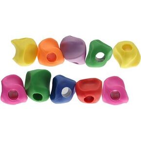 Mikily's 10-Pack Rubber Pencil Grippers for Kids and Adults Perfect for Handwriting Drawing and Education Left-Handed Friendly Assorted Colors