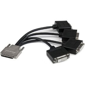 StarTech.com VHDCI إلى كبل DVI-D Splitter Breakout - كابل VHDCI (M) إلى 4 منافذ DVI-D (F) لبطاقات الرسومات NVIDIA وVisionTek (VHDCI24DVI)