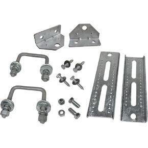 8 Pack 8" Galvanized Swivel Top Bunk Bracket Kit with Hardware for Boat Trailer, fits 2x3 Cross Members, Heavy Duty (8 Pack)