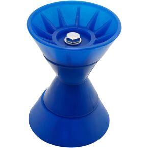 4" Boat Trailer Roller Assembly Bow Stop Bow Bell Roller Assembly with Spoke fits 1/2" Shaft for Boat Trailers Blue