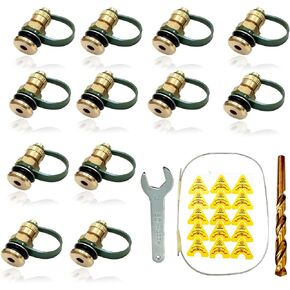 12 PCS Fuel Gas Can Vent Cap,Brass Gas Can Vent kit, Fuel Gas Tank Vent Cap,Fuel Tank & Gas Can Vent Valve, used for all for Gas Can Fuel Tank Water Jug Enhances Flow for Faster Refills.