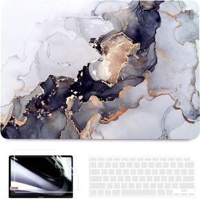 B BELK Compatible with MacBook Air 13 inch Case M1 2021 2020 2019 2018 Release A2337 A2179 A1932 Touch ID Retina Display, Plastic Hard Shell Case & 2 Keyboard Cover & Screen Protector, Face