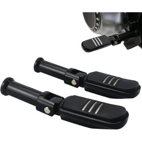WOWTK Passenger Footpegs with support mounting Kit for Harley Softail 2018-2024 Deluxe Fat Boy Heritage Sport Glide Softail Slim Street Bob Breakout Low Rider models,for Trident Style