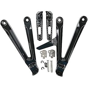 Rear Passenger Foot Pegs Footrests Brackets Set Fits for Honda CBR1000RR 2004-2007 (Rear Pegs-4)