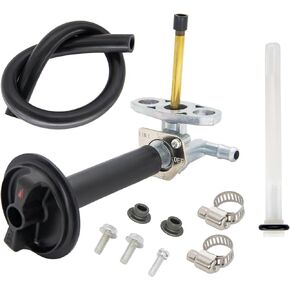 Fuel Valve Petcock With Lever Screw, Fuel Tank Switch Valve Petcock For 2001-2004 Honda Recon 250 TRX250 Rancher TRX350 TRX420,Honda Foreman TRX450 Rubicon TRX500FA 16950-HN7-003 16950-HM8-003