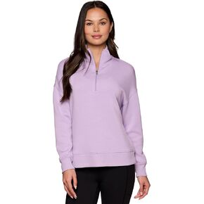 RBX 1/4 Zip Scuba Sweatshirt for Women, Relaxed Lightweight Mock Neck Quarter Zip Pullover